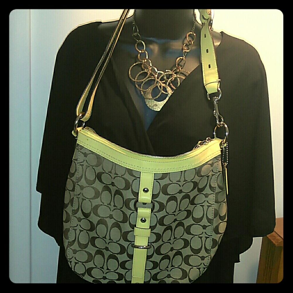 NEW Coach shoulder crossbody bag Yellow Khaki